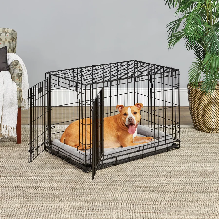 MidWest LifeStages Double Door Folding Dog Crate product image