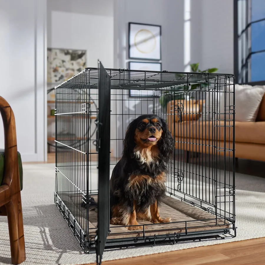 Frisco Heavy Duty Fold & Carry Double Door Collapsible Wire Dog Crate product image
