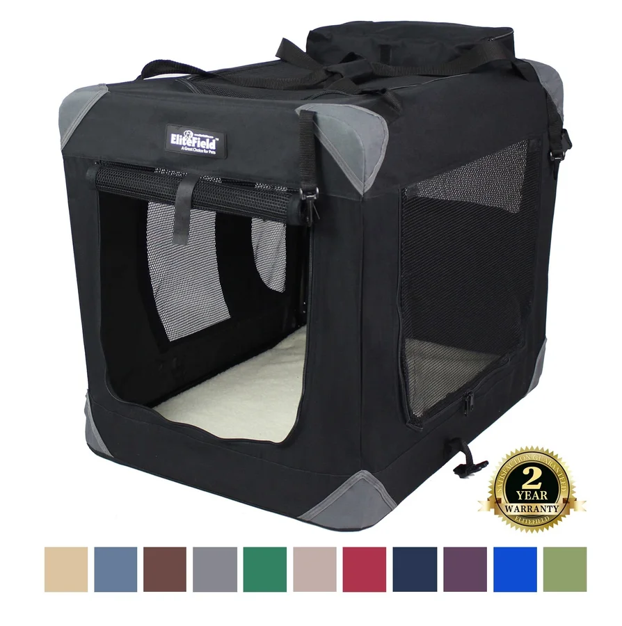EliteField 3-Door Collapsible Soft-Sided Dog Crate product image