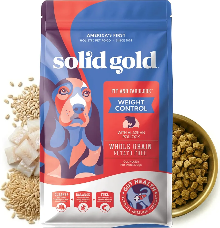 Solid Gold Fit & Fabulous Weight Control Alaskan Pollock Whole Grain Recipe product image