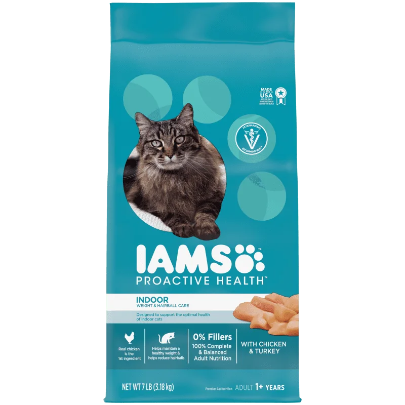 Imagem do produto IAMS Proactive Health Adult Indoor Weight & Hairball Care with Chicken & Turkey