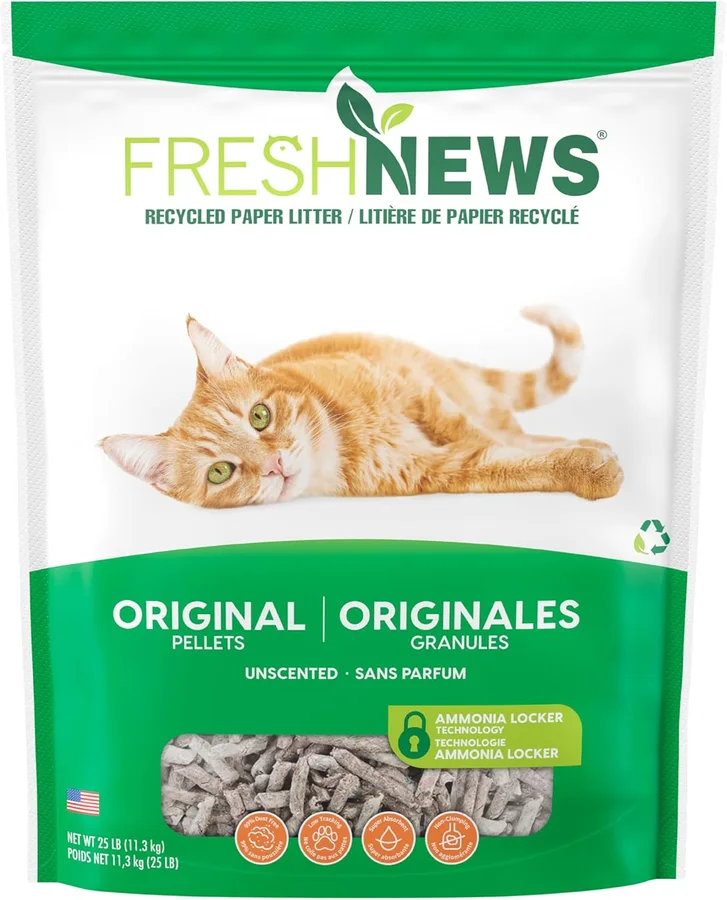 صورة منتج Fresh News Unscented Non-Clumping Paper Cat Litter