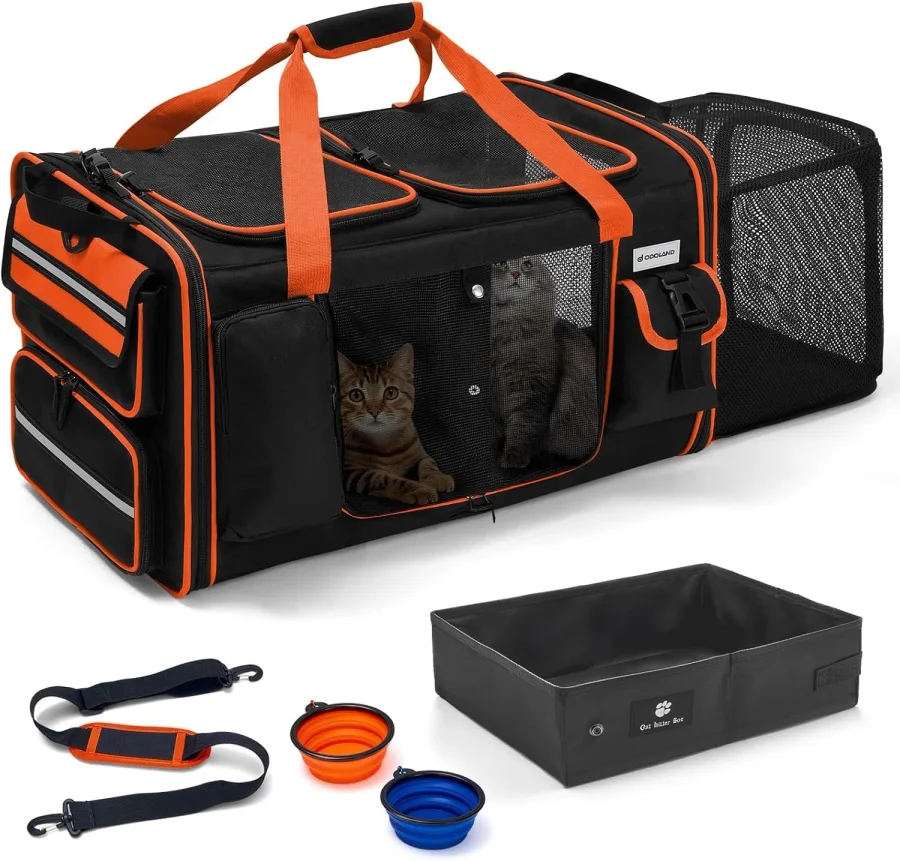 Wags & Whiskers Extra Large Expandable 2-Cat Carrier product image