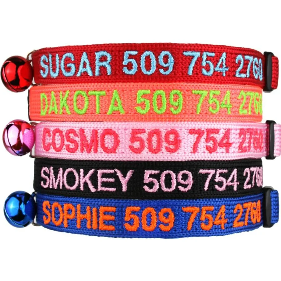 صورة منتج GoTags Personalized Embroidered Breakaway Cat Collar