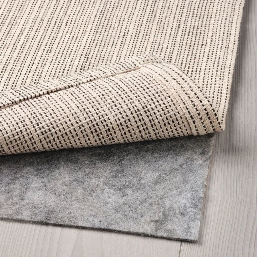 IKEA TIPHEDE Rug, Flatwoven, Natural/Black — 3 ft 11 in x 5 ft 11 in product image